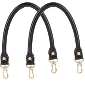 🆕 Leather Replacement Handles Purses Straps Black Handbag Strap